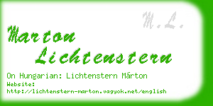 marton lichtenstern business card